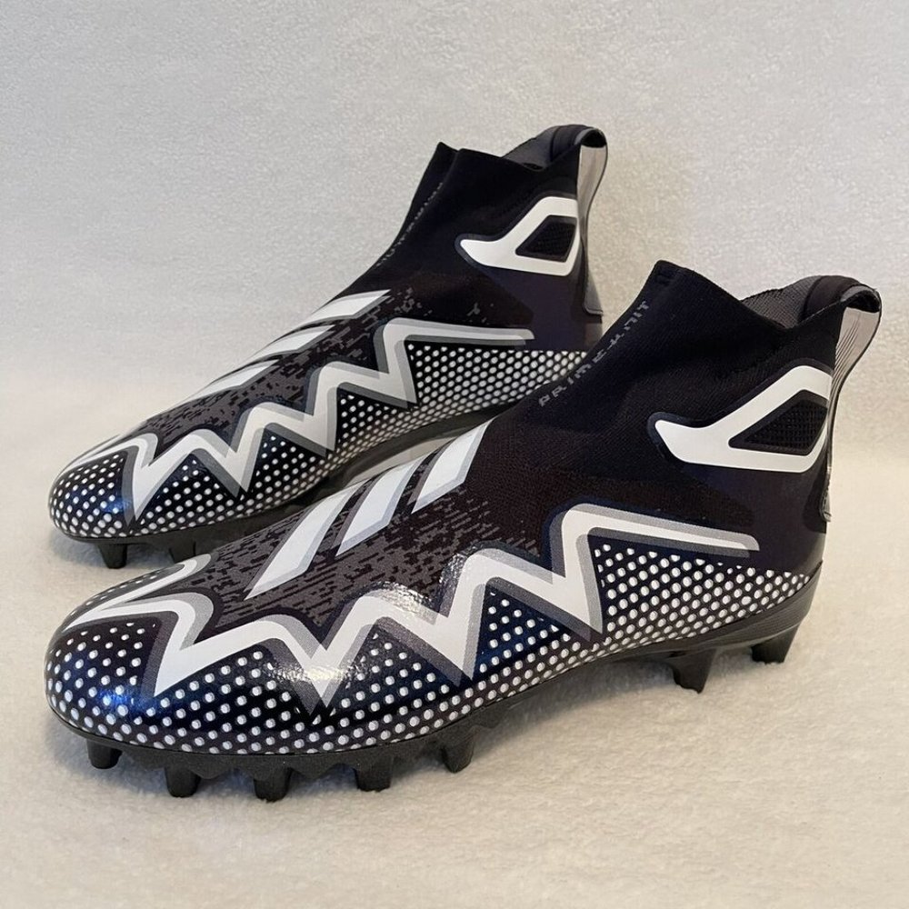 Adidas Black and White Men's Athletic Cleats